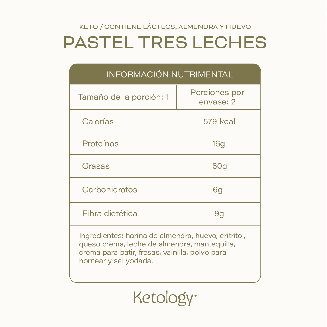 Pastel 3 Leches Keto