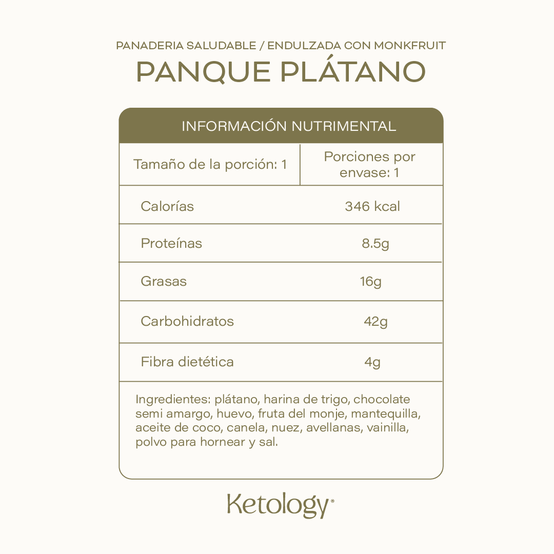 Panqué de Plátano y Avellana