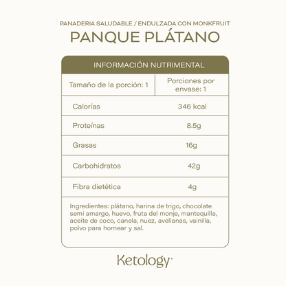 Panqué de Plátano y Avellana
