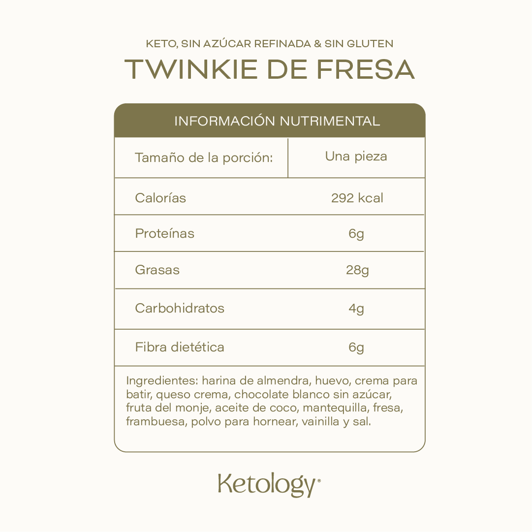 Twinkie de Fresa Keto