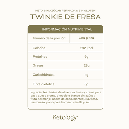 Twinkie de Fresa Keto