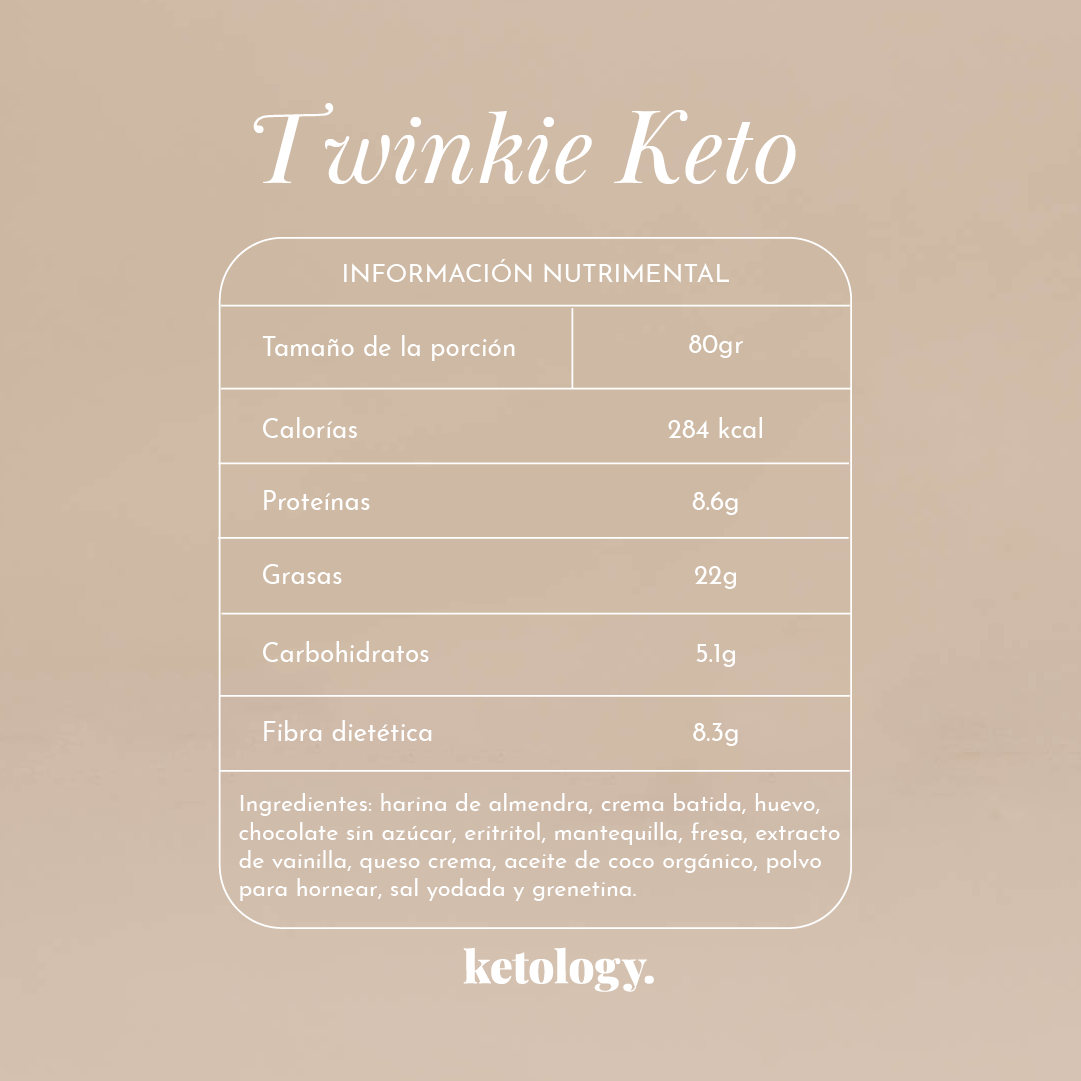 Twinkie de Fresa Keto